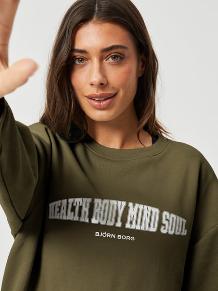 Björn Borg Ace Boyfriend Crew Grøn, XS