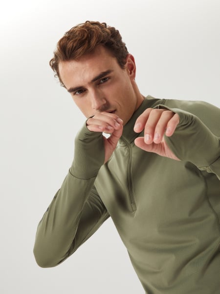 Björn Borg Borg Midlayer Half Zip Grøn, XXL