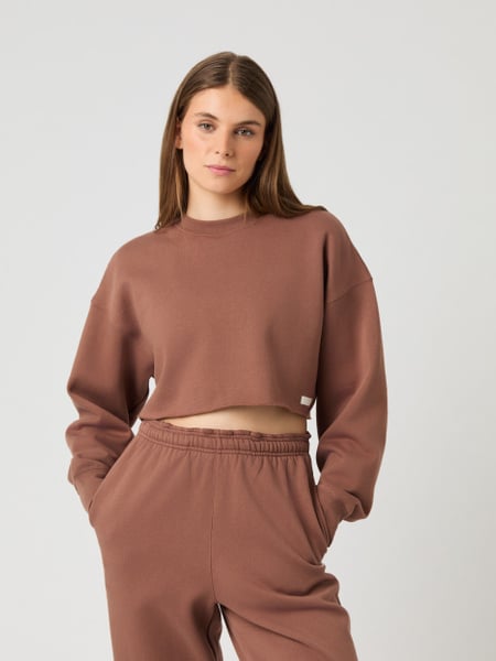 Björn Borg Studio Oversized Cropped Sweatshirt Brun, XS