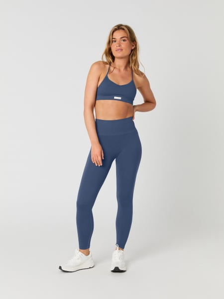 Björn Borg Studio Seamless Ribbed Tights Blå, XL