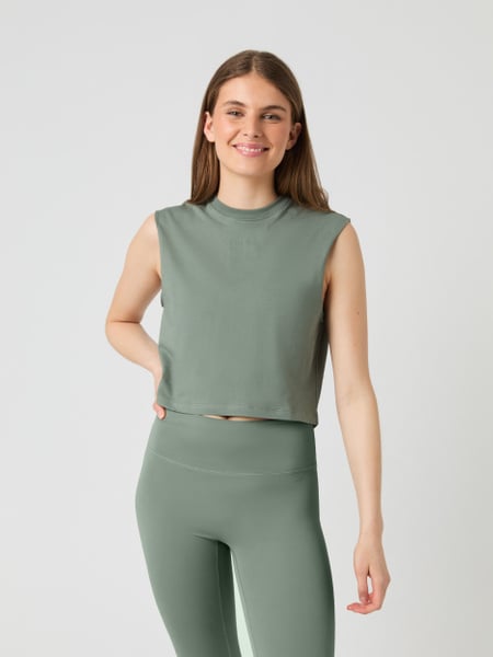 Björn Borg Borg Cropped Tank Top Grøn, M