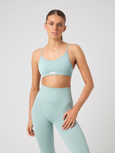 Björn Borg Studio Seamless Ribbed Strap Bra Blå, LXL