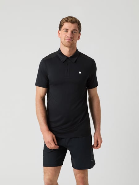 Björn Borg Ace Mesh Panel Polo Shirt Sort, S