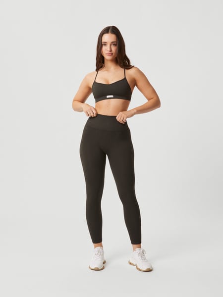 Björn Borg Studio Seamless Ribbed Tights Grøn, L