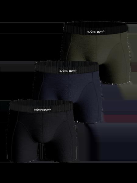 Björn Borg Organic Cotton Stretch Boxers 3-pack Sort, XXL