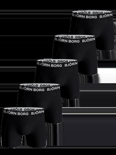 Björn Borg Cotton Stretch Boxers 5-pack Sort, XL
