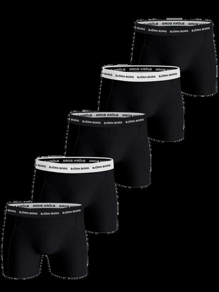 Björn Borg Cotton Stretch Boxers 5-pack Sort, M