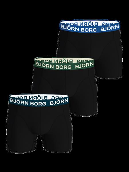 Björn Borg Cotton Stretch Boxers 3-pack Sort, XS