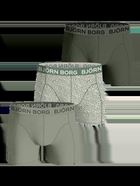 Björn Borg Cotton Stretch Boxers 3-pack Grøn, XL