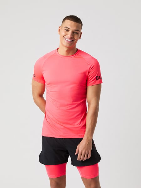 Björn Borg Borg Mesh Panel T-shirt Pink, XL