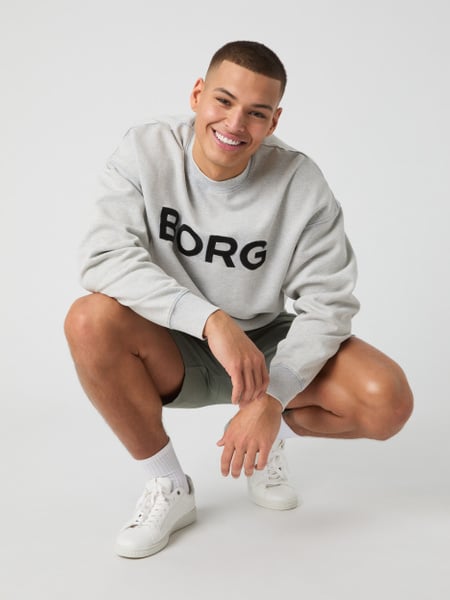 Björn Borg Borg Oversized Logo Sweatshirt Grå, S
