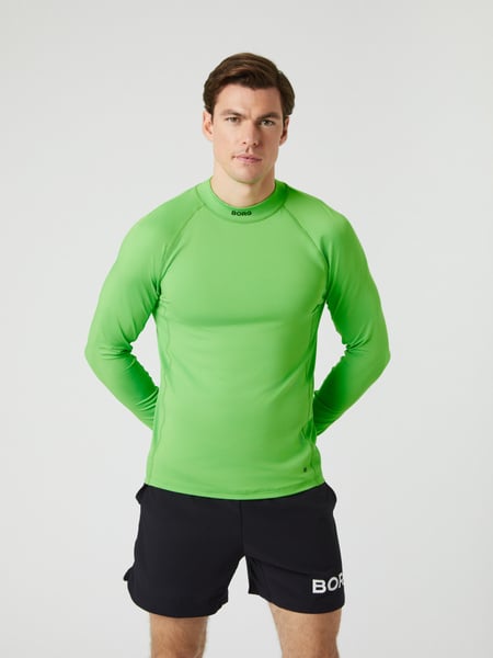 Björn Borg Borg Mock Neck Ls T-shirt Grøn, XXL