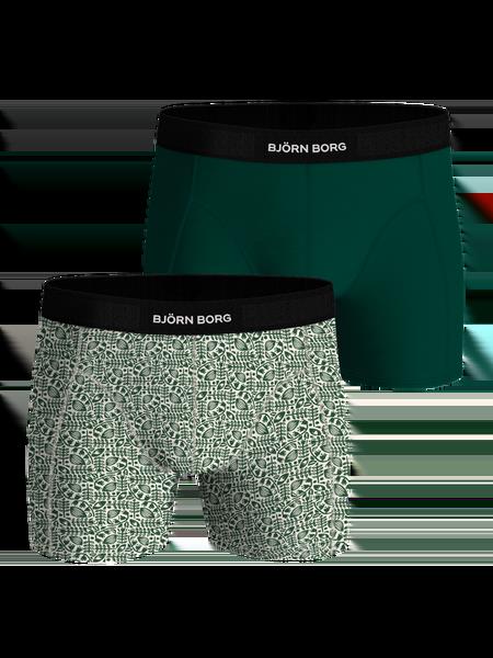 Björn Borg Premium Cotton Stretch Boxer 2-pack Grøn, S