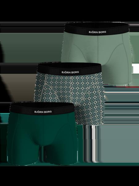 Björn Borg Premium Cotton Stretch Boxer 3-pack Grøn, XXL