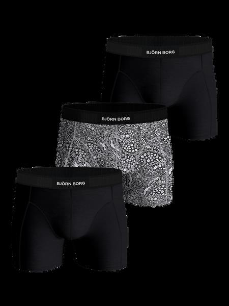 Björn Borg Premium Cotton Stretch Boxer 3-pack Sort, XXL