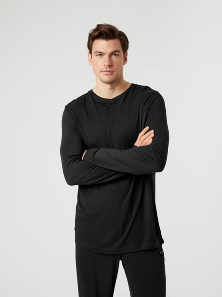 Björn Borg Core Bamboo Pyjama Long Sleeve T-shirt Sort, XXL