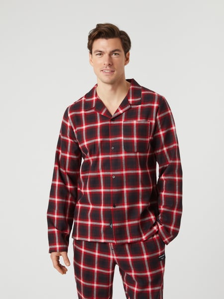 Björn Borg Core Flannel Pyjama Shirt Rød, M
