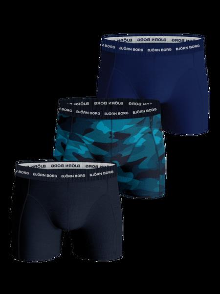 Björn Borg Cotton Stretch Boxers 3-pack Blå, M