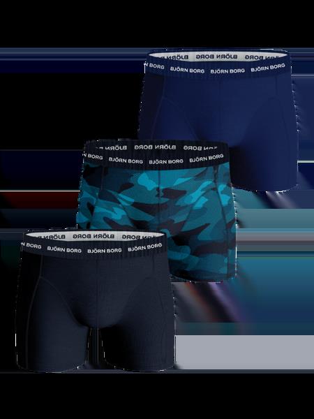 Björn Borg Cotton Stretch Boxers 3-pack Blå, XS