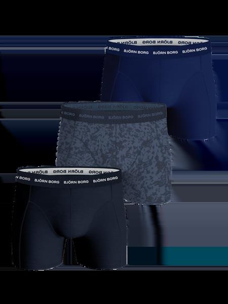 Björn Borg Cotton Stretch Boxers 3-pack Blå, XS