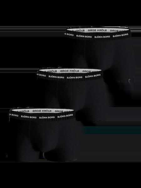 Björn Borg Cotton Stretch Trunks 3-pack Sort, XS