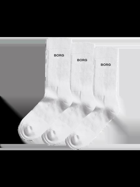 Björn Borg Essential Crew Socks 3-pack Hvid, 43-46