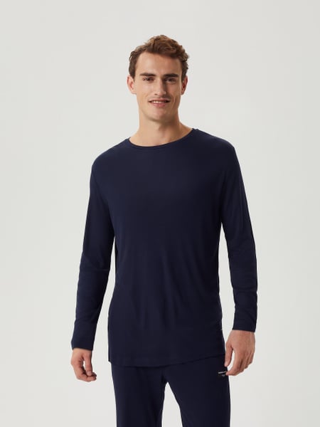 Björn Borg Core Bamboo Pyjama Long Sleeve T-shirt Marineblå, XL