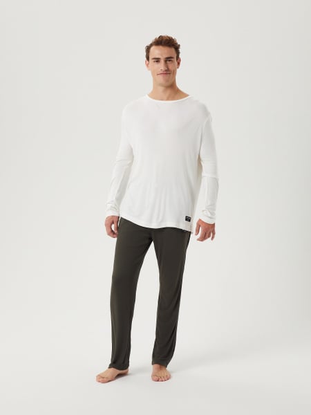 Björn Borg Core Bamboo Pyjama Long Sleeve T-shirt Hvid, M