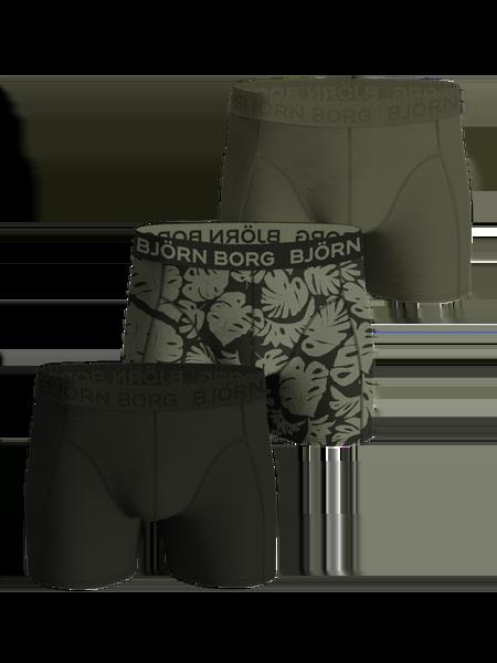 Björn Borg Cotton Stretch Boxer 3-pack Grøn, XS