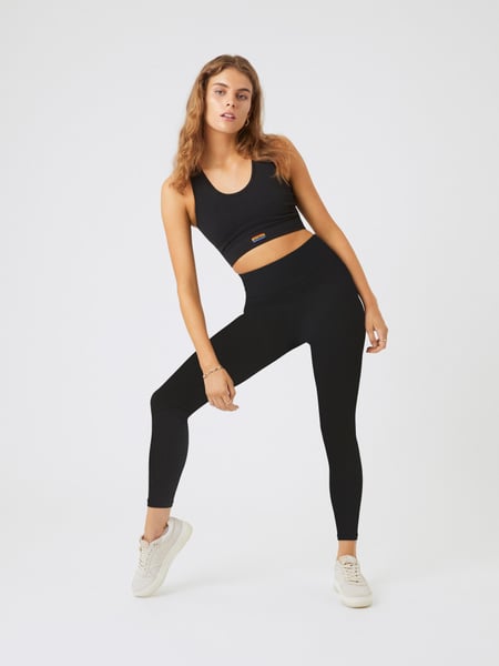 Björn Borg Borg Seamless Rib Tights Sort, S