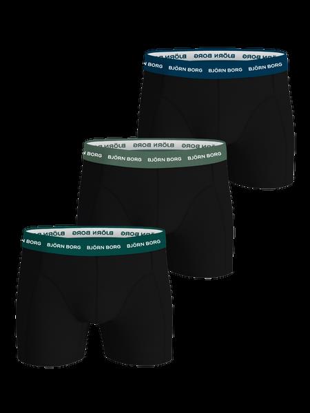 Björn Borg Cotton Stretch Boxers 3-pack Sort, XL