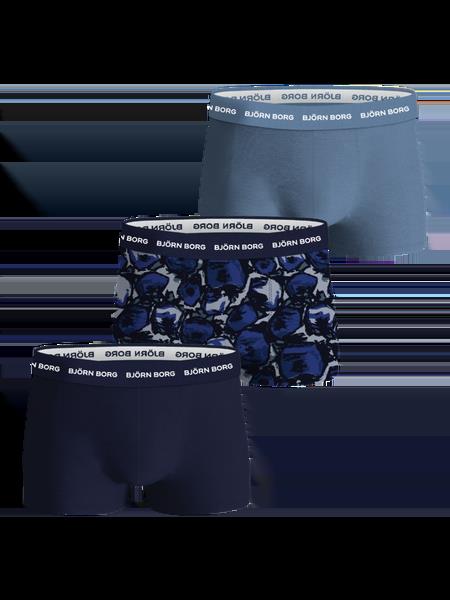 Björn Borg Cotton Stretch Trunks 3-pack Blå, L