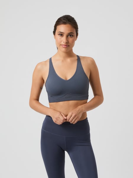 Björn Borg Borg Mid V Support Sports Bra Grå, XL