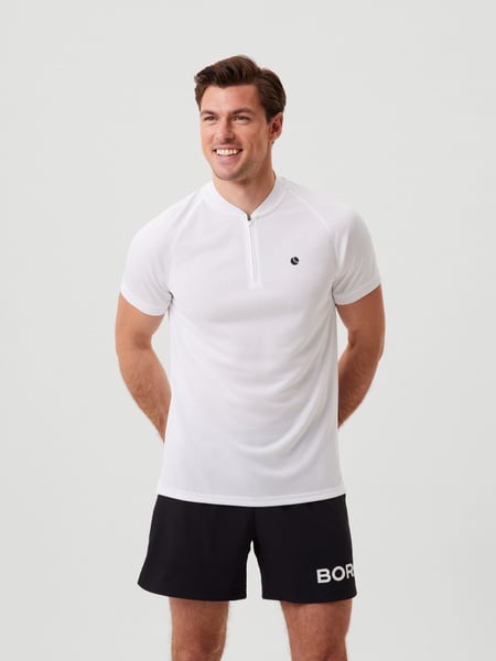Björn Borg Ace Performance Zip Polo Hvid, XXL