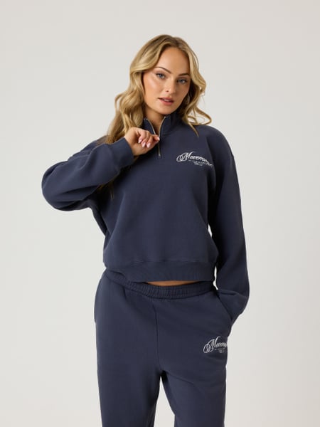 Björn Borg Alice Halfzip Sweatshirt Marineblå, L