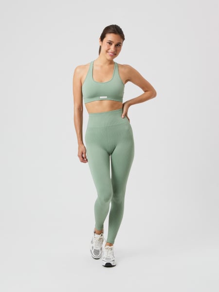 Björn Borg Studio Seamless Ribbed Tights Grøn, S