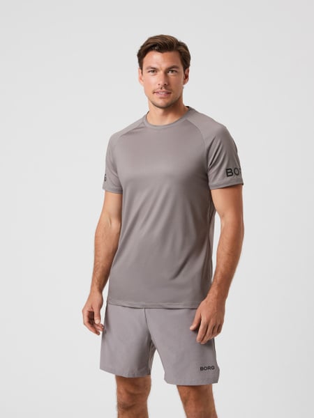 Björn Borg Borg Mesh Panel T-shirt Grå, M