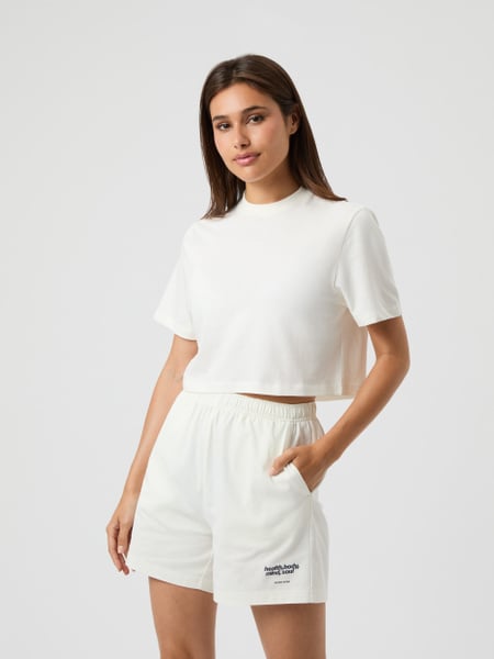 Björn Borg Studio Oversized Cropped T-shirt Hvid, XL