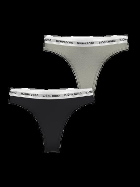 Björn Borg Core Logo Thong 2-pack Grøn, XL
