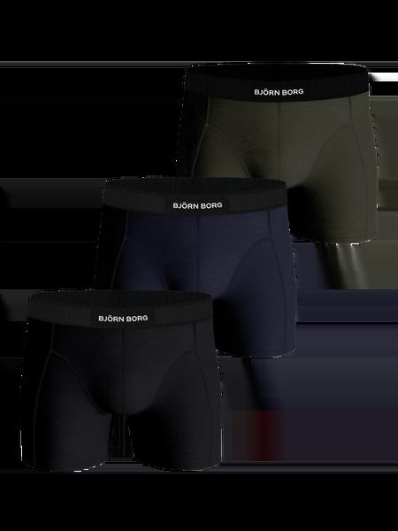 Björn Borg Premium Cotton Stretch Boxer 3-pack Sort, S