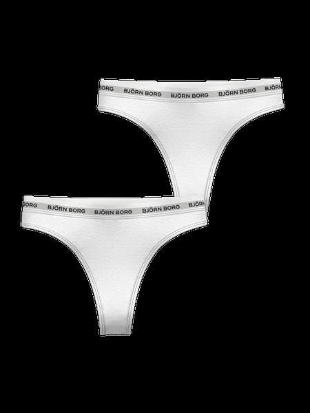 Björn Borg Core Logo Thong 2-pack Hvid, XL
