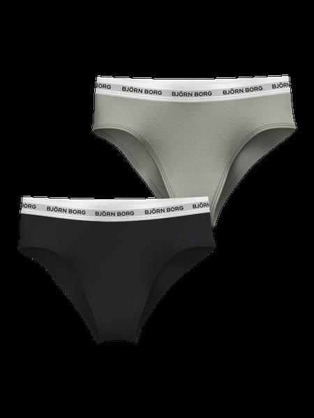 Björn Borg Core Logo High Waist Brief 2-pack Grøn, XS