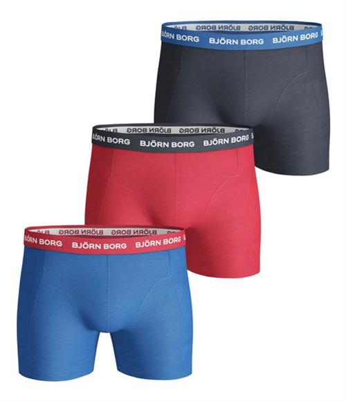 Björn Borg Contrast Elastic Cotton Stretch Boxer 3-pack3-pack Blå, S