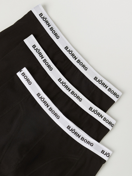Björn Borg Contrast Elastic Cotton Stretch Boxer 3-pack Sort, S