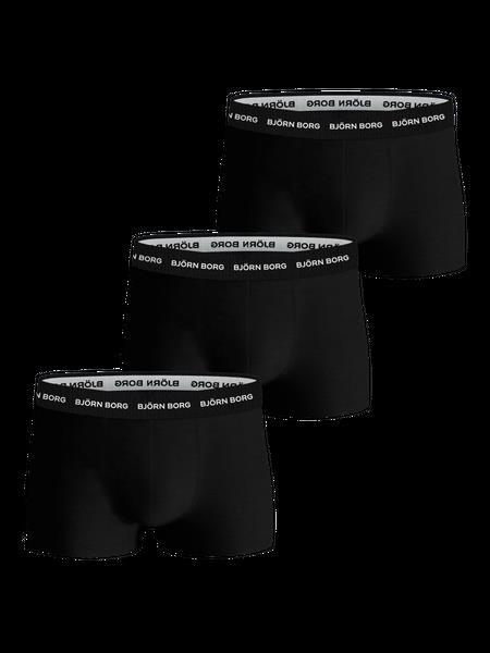 Björn Borg Cotton Stretch Trunk 3-pack Sort, XXL