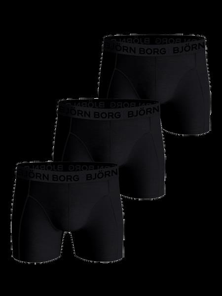 Björn Borg Cotton Stretch Boxer 3-pack Sort, XL