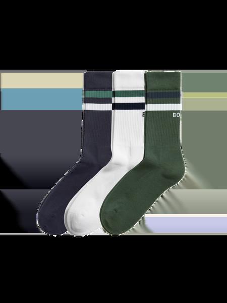 Björn Borg Core Crew Socks 3-pack Grøn, 36-40