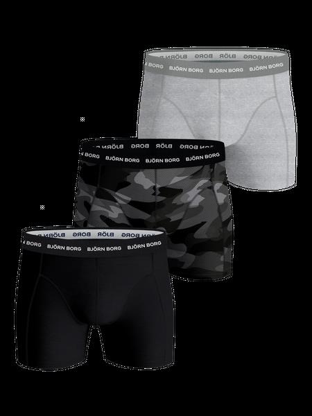 Björn Borg Cotton Stretch Boxer 3-pack Sort, XXL