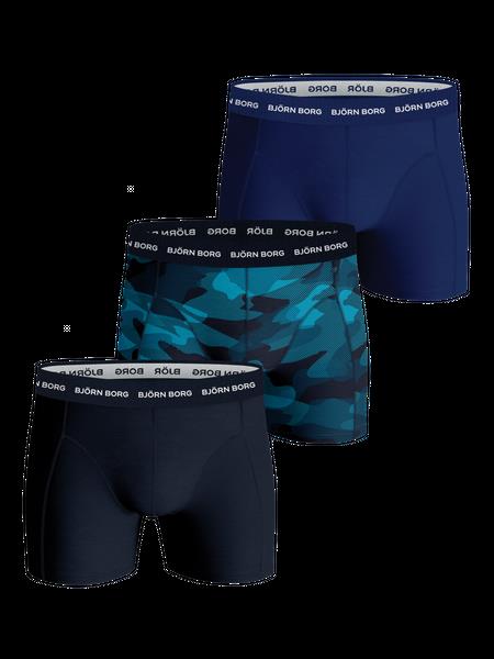 Björn Borg Cotton Stretch Boxer 3-pack Marineblå, XXL
