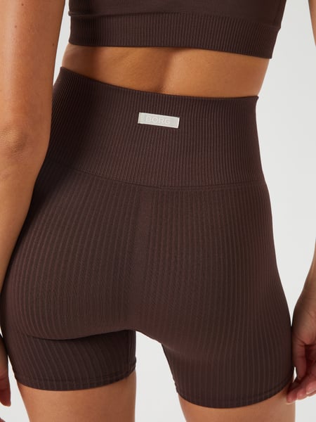 Björn Borg Studio Seamless Rib Shorts Brun, L